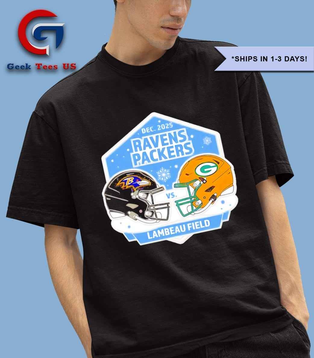 Green Bay Packers vs Baltimore Ravens Lambeau Field December 2025 Matchup Game shirt