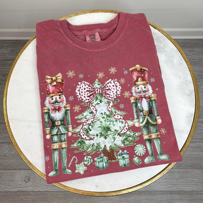 Green Nutcracker Holiday Comfort Colors T-Shirt 'NLB' Hoodie, Sweatshirt | HypeDripTees.com