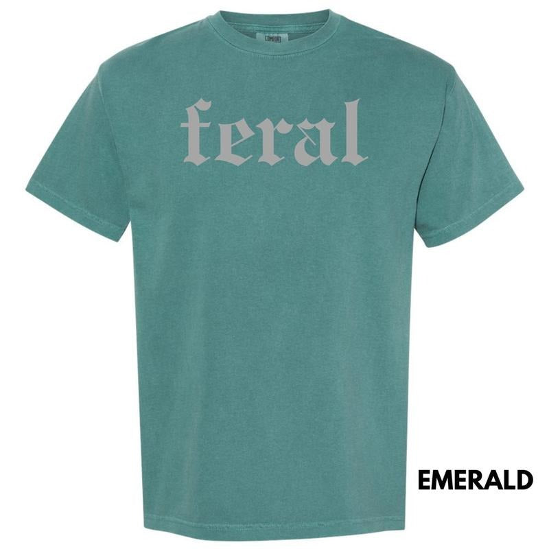 Grey FERAL Comfort Colors T-Shirt 'NLB' Hoodie, Sweatshirt | HypeDripTees.com