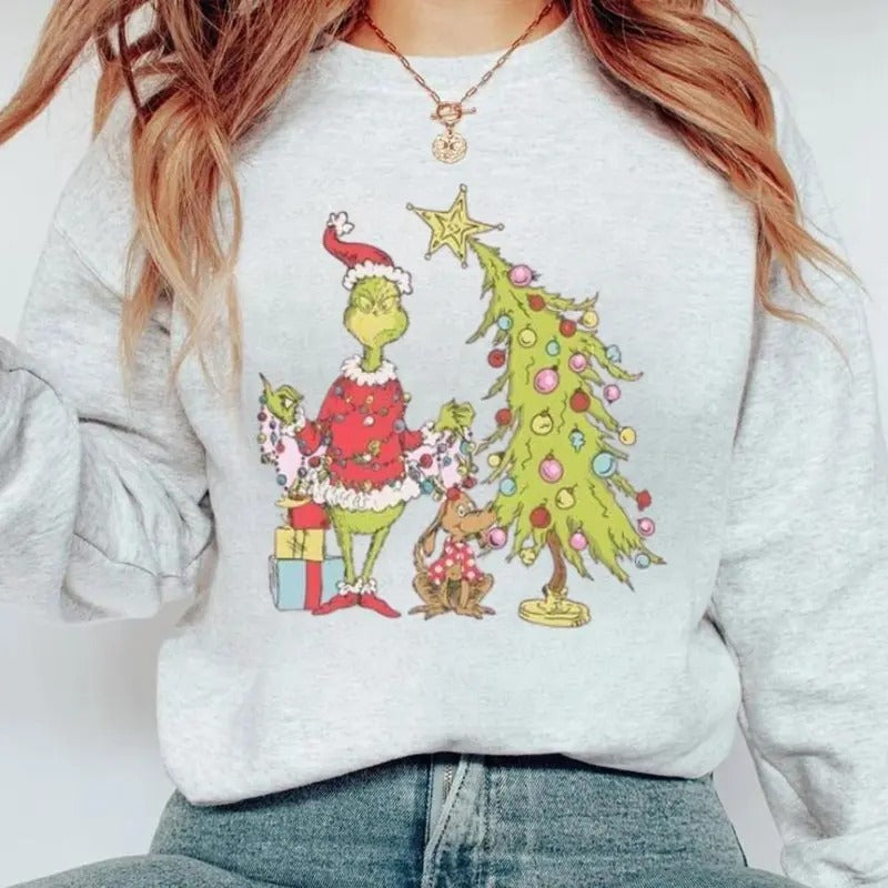 #Grieench Christmas Tree Shirt, Whimsical #Grieench Max Tree Sweatshirt, Festive Sweater, Unisex Retro Xmas Tee, Funny...