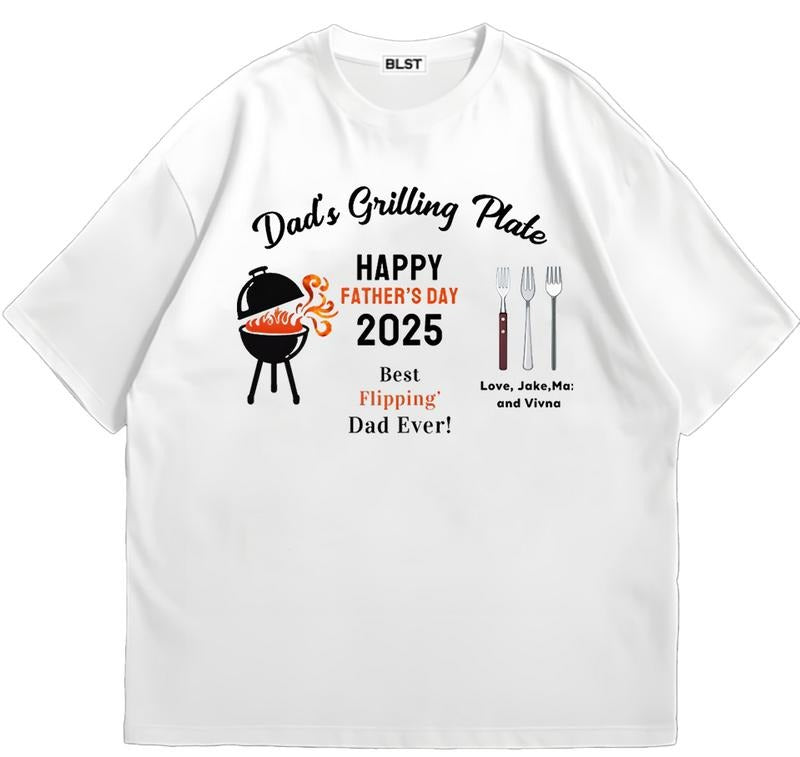Grilling Plate for Daddy Fathers Day Best Flipping Dad Ever T-Shirt Vintage Tee for Fans Hoodie, Sweatshirt