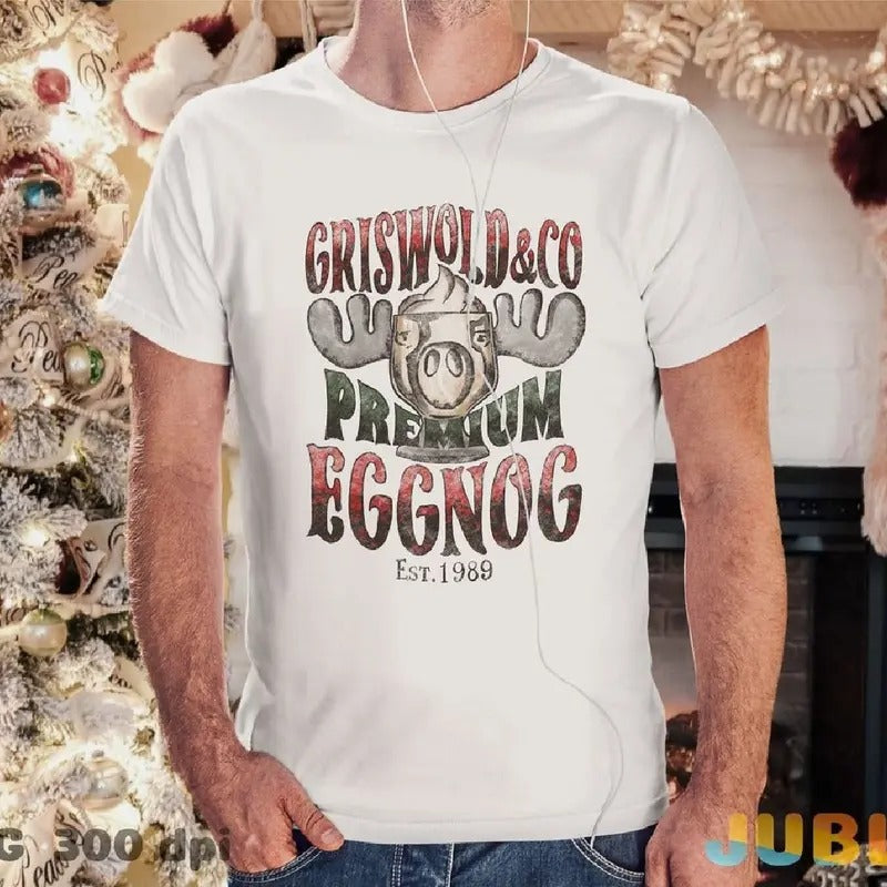 Griswold Eggnog Co Shirt, Clark Griswold Christmas Movie Tshirt, Christmas Tshirt Hoodie, Sweatshirt | HypeDripTees.com