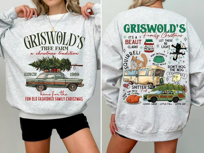 Griswold Family Christmas Sweatshirt, Christmas Tree Farm Shirt, Family Vacation Tee Shirt Hoodie | HypeDripTees.com