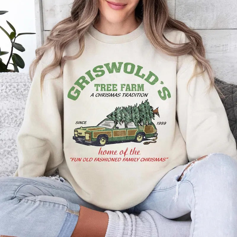 Griswold's Christmas Sweatshirt, Griswold's Tree Farm Since 1989 Shirt, Christmas Family, Christmas Gift, Tree Sweater Hoodie