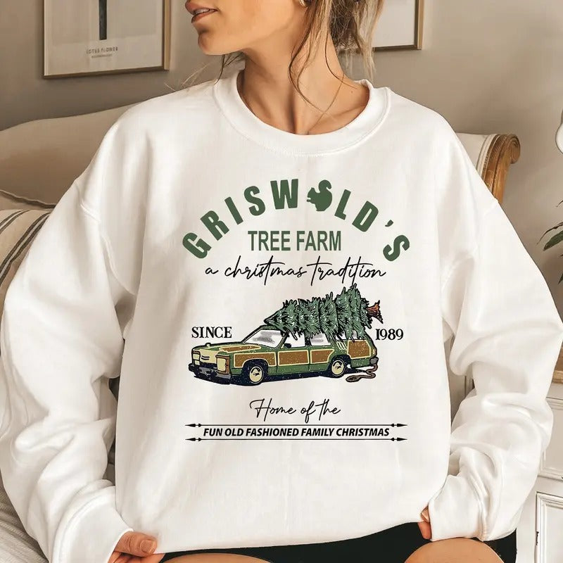 Griswold's Tree Farm Since 1989 Sweatshirt, Christmas 2024 Shirt, Christmas Gift, Women's Christmas Shirt, Christmas...
