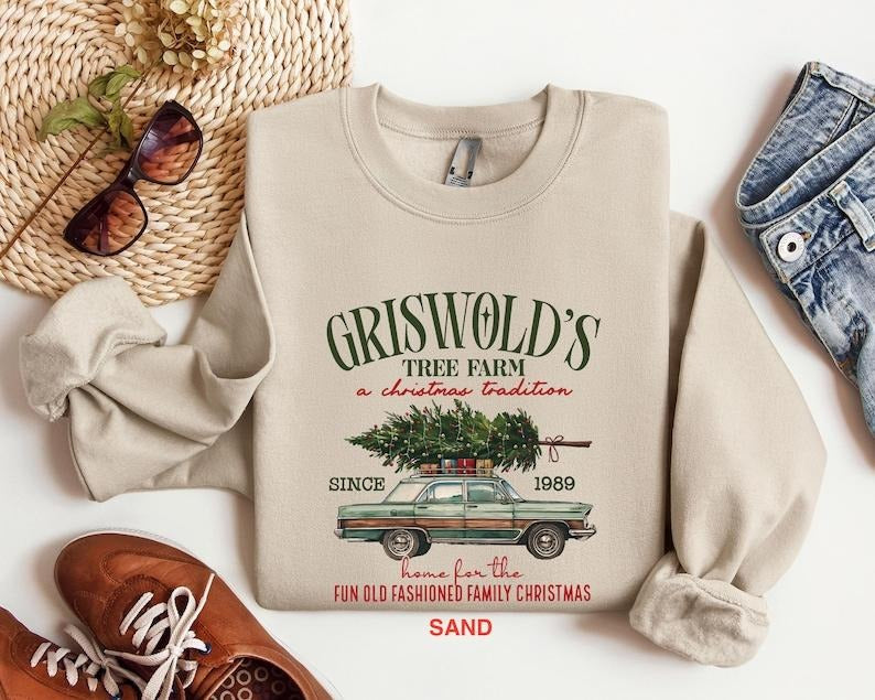 Grisworld Sweatshirt, Grisworld Christmas Tree Sweatshirt, Christmas Movie Sweatshirt, Family Christmas Sweatshirt,...
