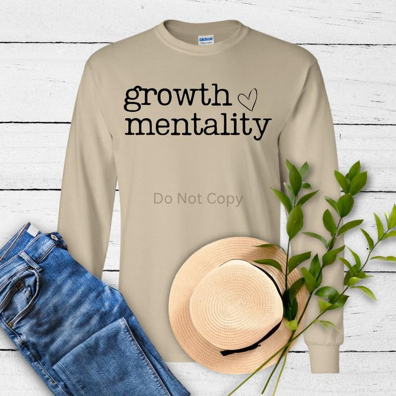 Growth Mentality Screen Print Transfer ONLY- This is NOT a T-Shirt Hoodie, Sweatshirt | HypeDripTees.com