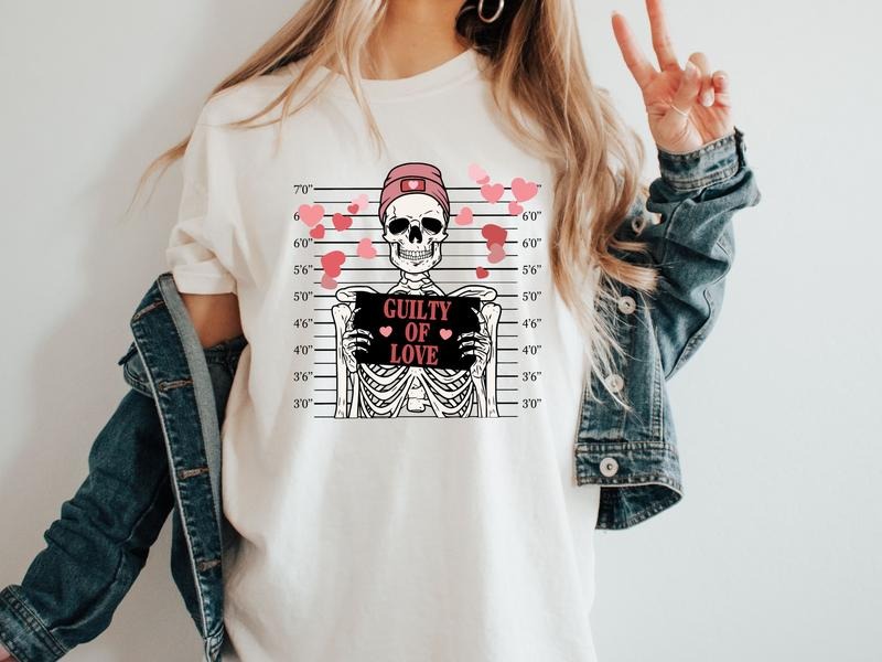 Guilty of Love Valentine's Day Women's Top & Sweatshirt T-Shirts, Hoodie | HypeDripTees.com