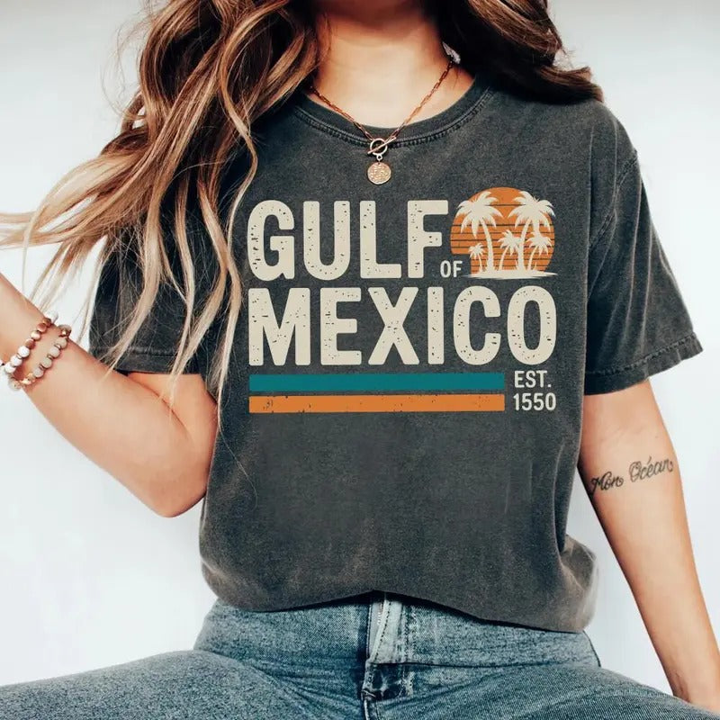 Gulf Of Mexico Est 1550 Shirt,  Texas Alabama Mississippi Florida Beach Shirt, Mexico Lover Shirt, Trending Shirt Hoodie,...
