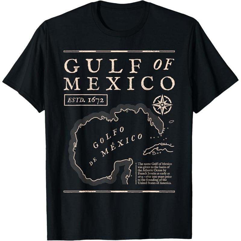 Gulf of Mexico 1672 Historic Map T-Shirt Hoodie, Sweatshirt | HypeDripTees.com