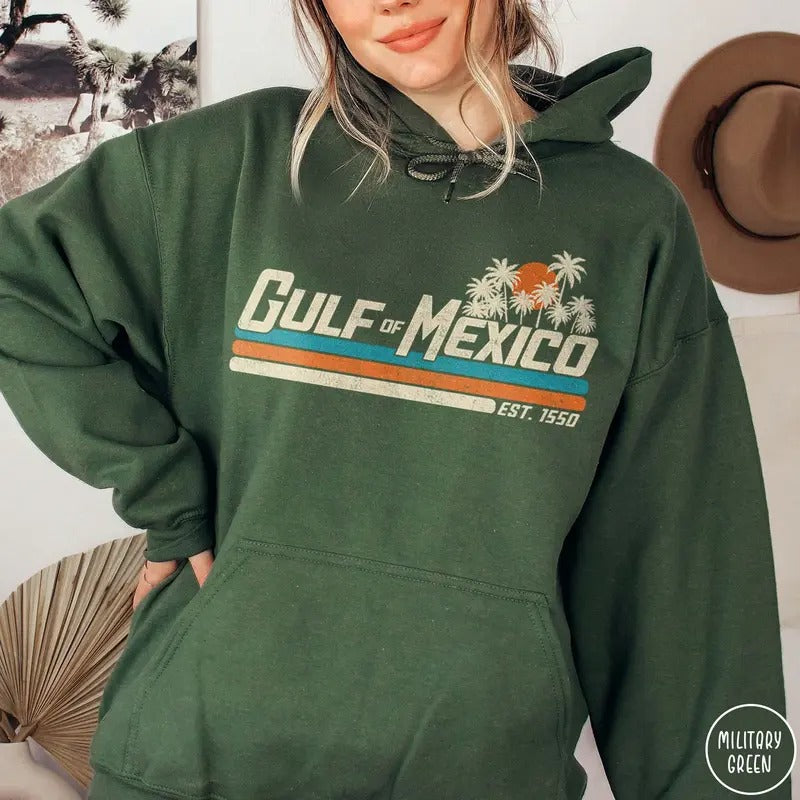 Gulf of Mexico Hoodie Gulf Coast Sweatshirt Mexico Beach Shirt Texas Alabama Mississippi Florida Beach Hoodie Mexico Gift...