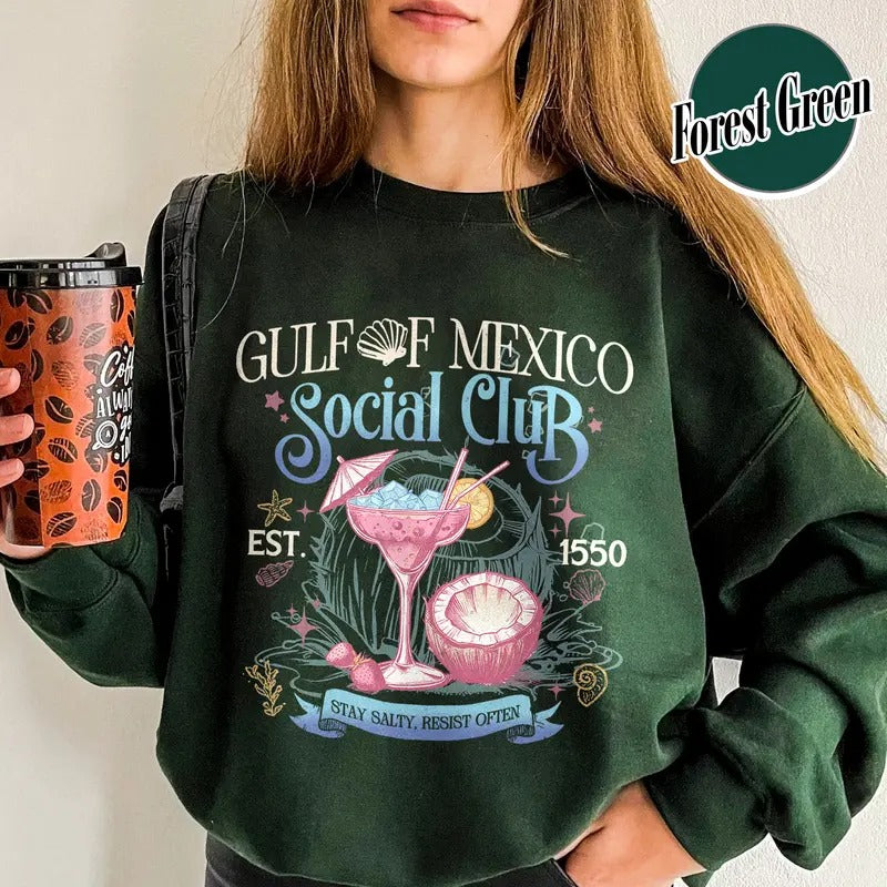 Gulf Mexico Social Club Progressive Liberal Funny Political Gulf Coast Texas Alabama Mississippi Florida Beach T-Shirts, Hoodie, Sweatshirt