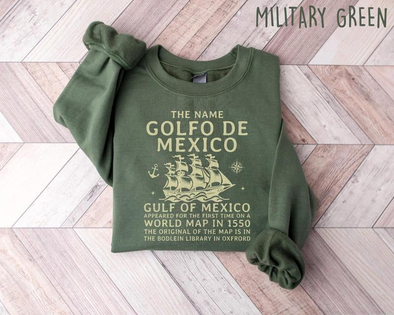 Gulf of Mexico T Shirt, Historical Gulf of Mexico, Gulf of Mexico , 1550 Exploration, Historical Geography Gift, Coastal...