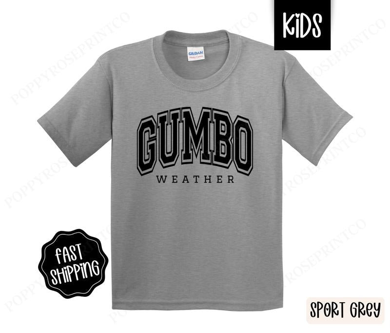 Gumbo Weather Kids Shirt - Southern Children's Tshirt - Youth Tee Gildan Hoodie, Sweatshirt | HypeDripTees.com