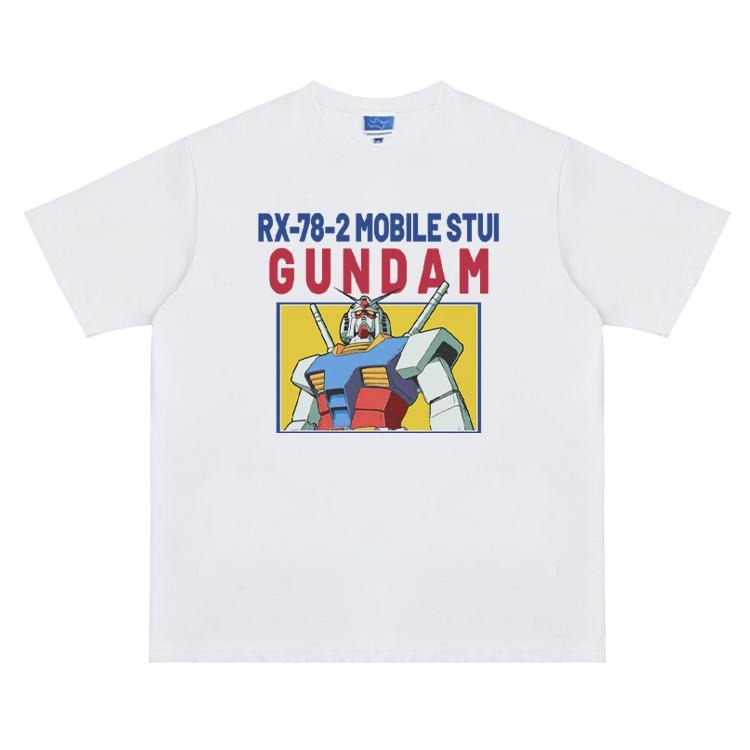 Gundam "RX-78-2" Vintage Oversized Tee Anime T-shirt 100% Cotton Original Design Men's Top for Fans Menswear Tshirt...