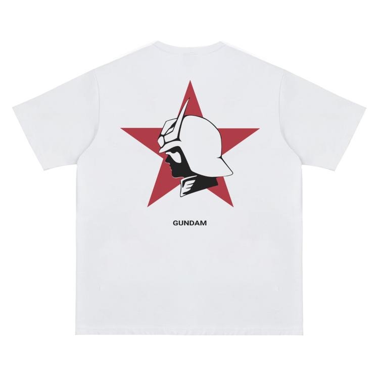 Gundam "Zeon Char Aznable" Vintage Oversized Tee Anime T-shirt 100% Cotton Original Design Men's Top for Fans Menswear...