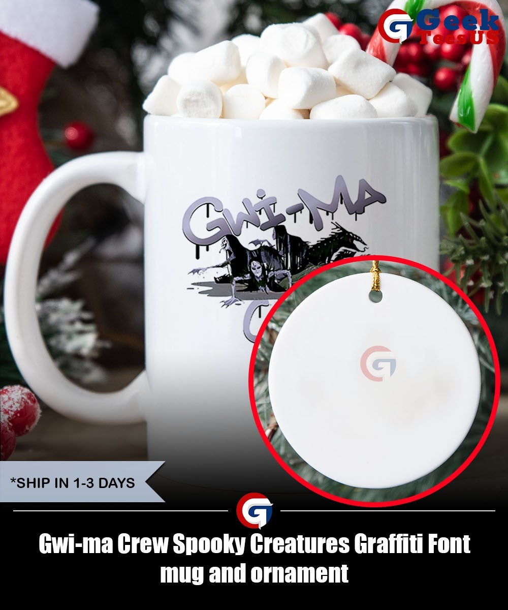 Gwi-ma Crew Spooky Creatures Graffiti Font shirt