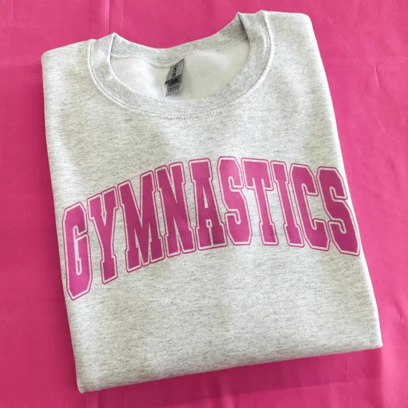 Gymnastics Varsity Letter Gildan Sweatshirt T-Shirts, Hoodie | HypeDripTees.com