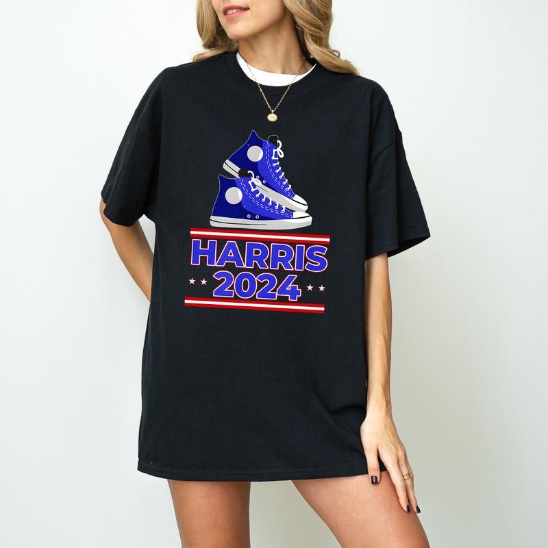 HARRIS 2024 Vote President Kamala Election Sneakers Meme T-Shirt Hoodie, Sweatshirt | HypeDripTees.com