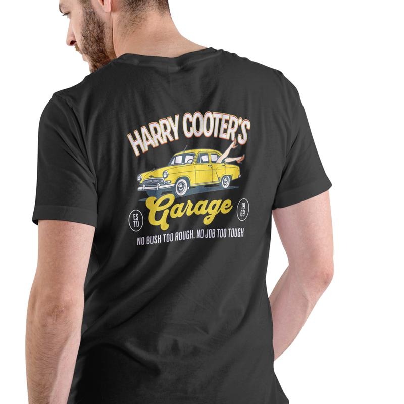 HARRY COOTERS GARAGE T Shirt, Unisex Cotton, graphic t shirt Hoodie, Sweatshirt | HypeDripTees.com