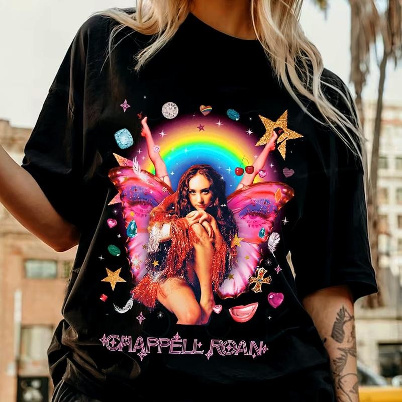 HOT Chappell Roan Unisex Shirt, Chappell Roan Merch, Mermaid Fairycore Tour, Retro 90s Cotton Tee, Rise and Fall of a...