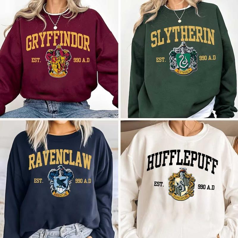 HP Wizard House 02 Sweatshirt Hoodie Shirt, Gift for Fan potterhead Underwear | HypeDripTees.com