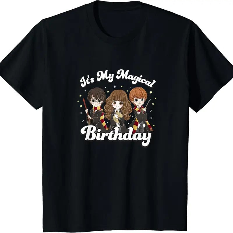 HP Wizzard Its My Magical Birthday Main Trio Anime Youth TShirt Hoodie, Sweatshirt | HypeDripTees.com