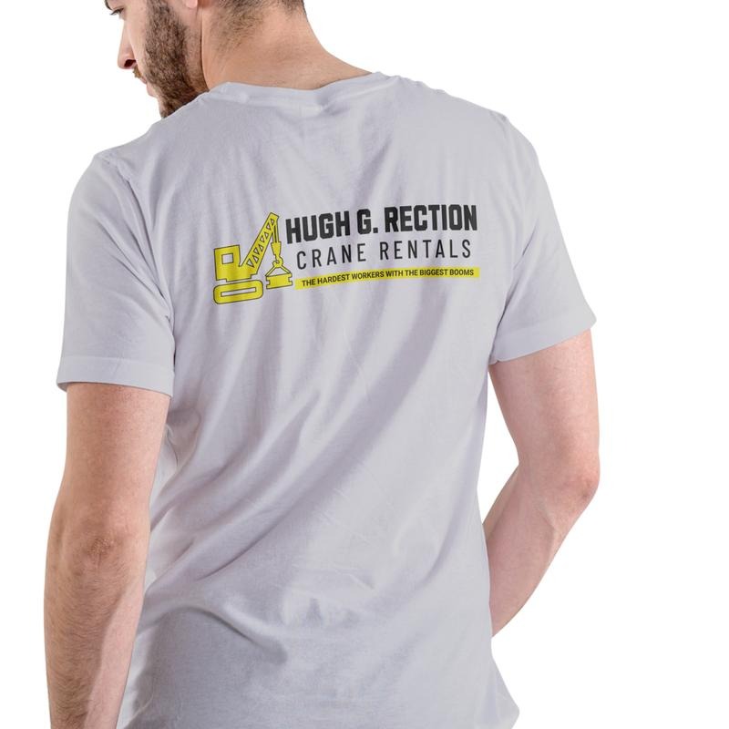 HUGH G RECTION CRANE RENTAL funny T Shirt, Unisex Cotton Hoodie, Sweatshirt | HypeDripTees.com