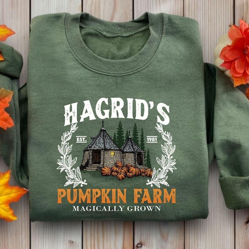 Hagrid's Pumpkin Farm Sweatshirt, Thanksgiving 2024 shirt, Fall Sweatshirt, Halloween Sweatshirt, Pumpkin Sweatshirt,...
