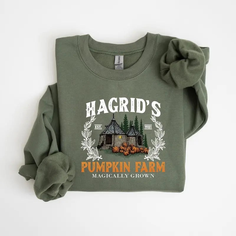 Hagrid's Pumpkin Farm Sweatshirt, Thanksgiving 2024, Fall Sweatshirt, Halloween Sweatshirt, Pumpkin Sweatshirt, Fall...