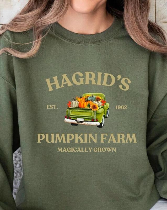 Hagrid's Pumpkin Farm Sweatshirt, Vintage Fall Shirt, Sweatshirt, Pumpkin Patch Shirt, Vintage Pumpkin Farm Crewneck...
