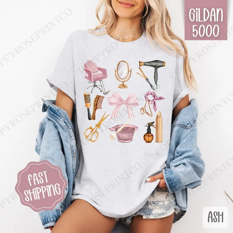 Hair Stylist Shirt Gildan, Hairdresser Tee, Funny Women's Tshirt Plus Sizes Hoodie, Sweatshirt | HypeDripTees.com