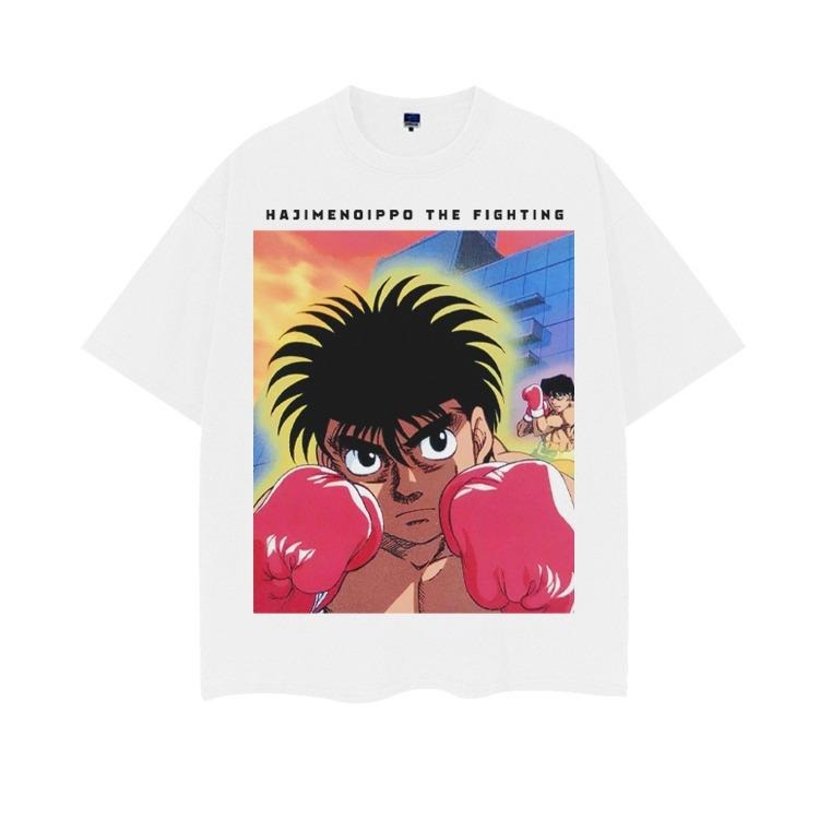 Hajime no Ippo "Momentum" Heavyweight Vintage Tee 100% Cotton OVERSIZED Anime T-shirt Menswear Top Crew Necks Tshirt...