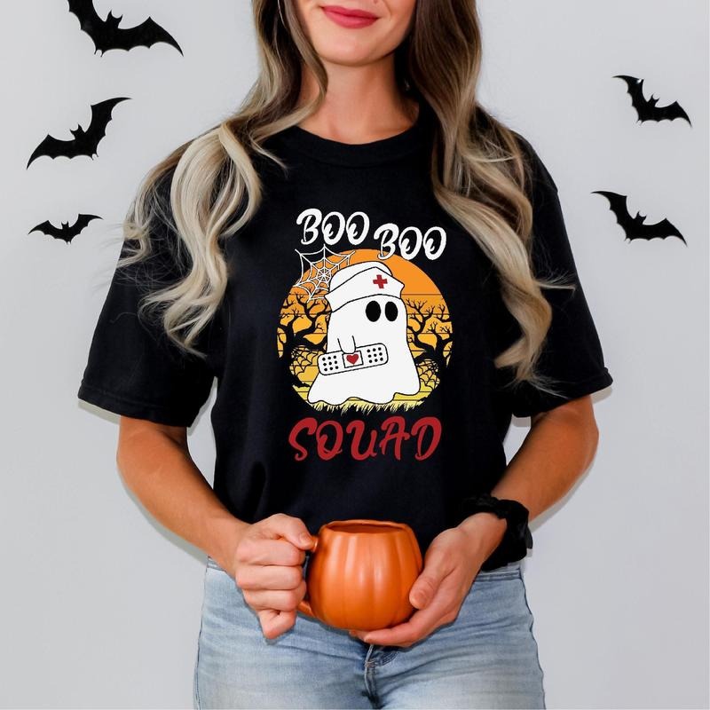 Halloween Boo Boo Squad Shirt, Halloween Ghost Nurse Shirt, Halloween Nurse Crew Shirt, Halloween Hospital Shirt,...
