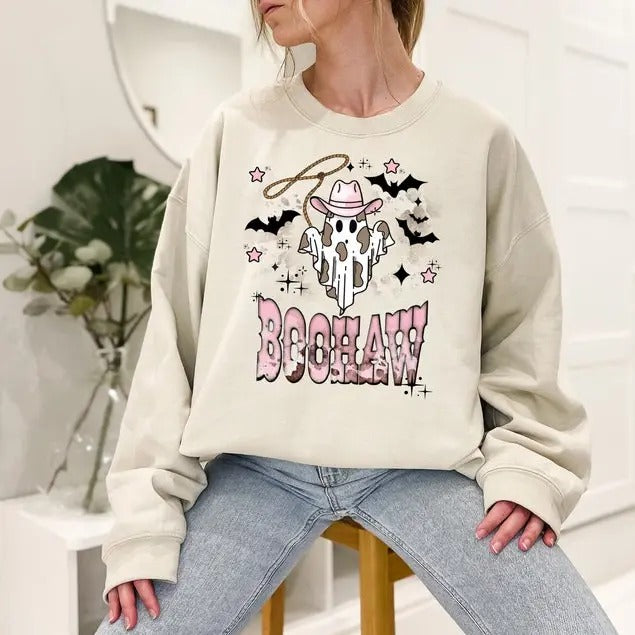 Halloween Boo Haw Shirt,Halloween Sweatshirt,Halloween Shirt,Halloween Vintage Sweatshirt ,Halloween Retro...