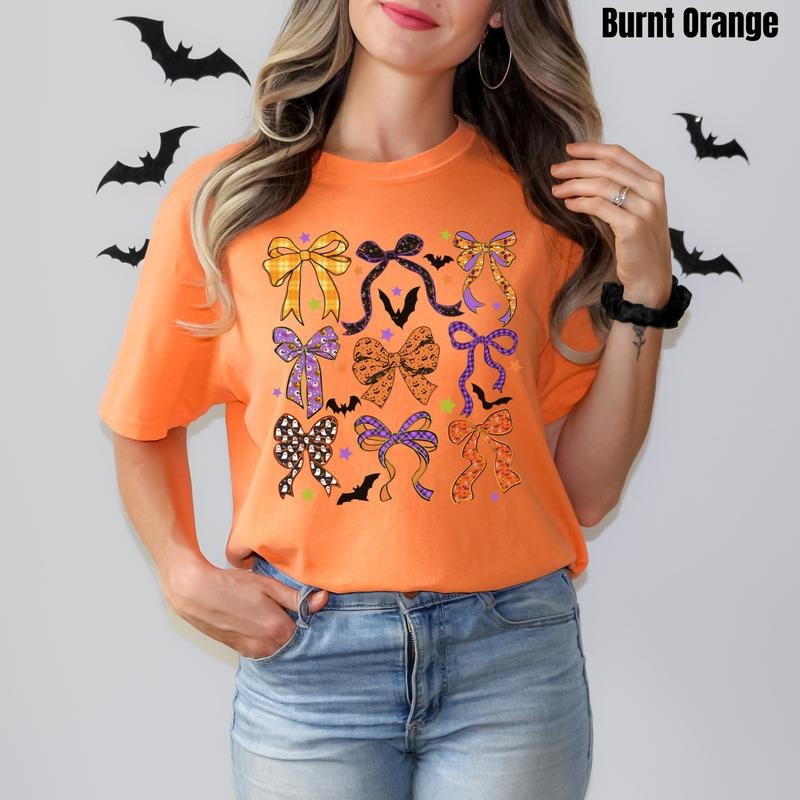 Halloween Bows & Ribbons Comfort Colors T-Shirt 'NLB' Hoodie, Sweatshirt | HypeDripTees.com