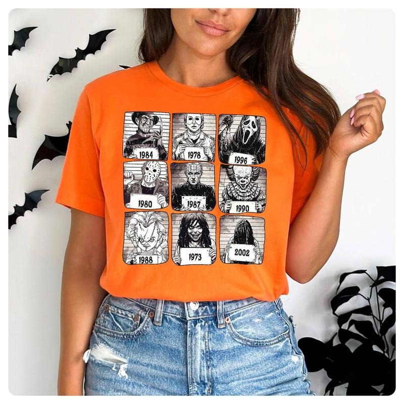 Halloween Creepy Legends   Mugshots   T-Shirt Halloween  s Shirt,   Friends T-shirts Halloween Party Tee 1980s   Movie...