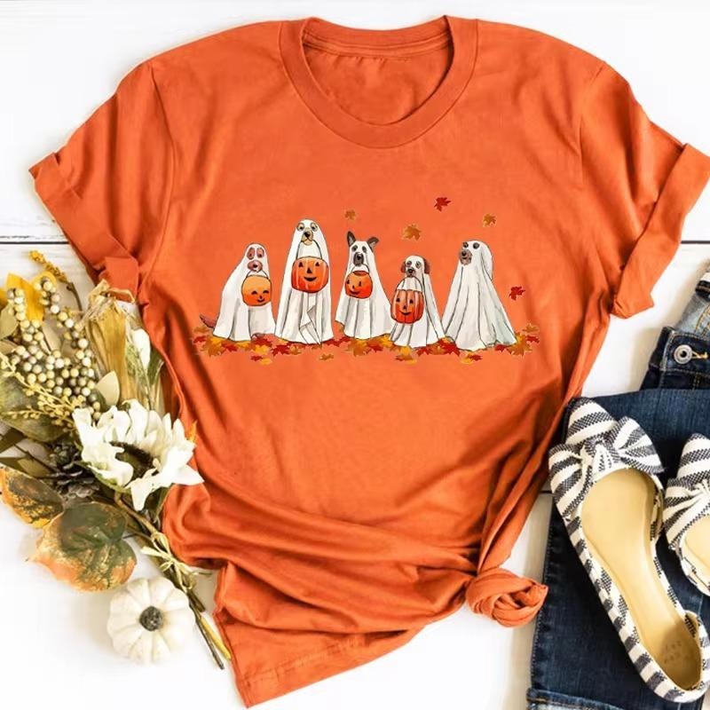 Halloween Dog Shirt Halloween Shirt Ghost Dogs Shirt Dog Lover Spooky Season Shirt Trick Treat Shirt Pumpkin Shirt T-Shirts, Hoodie, Sweatshirt