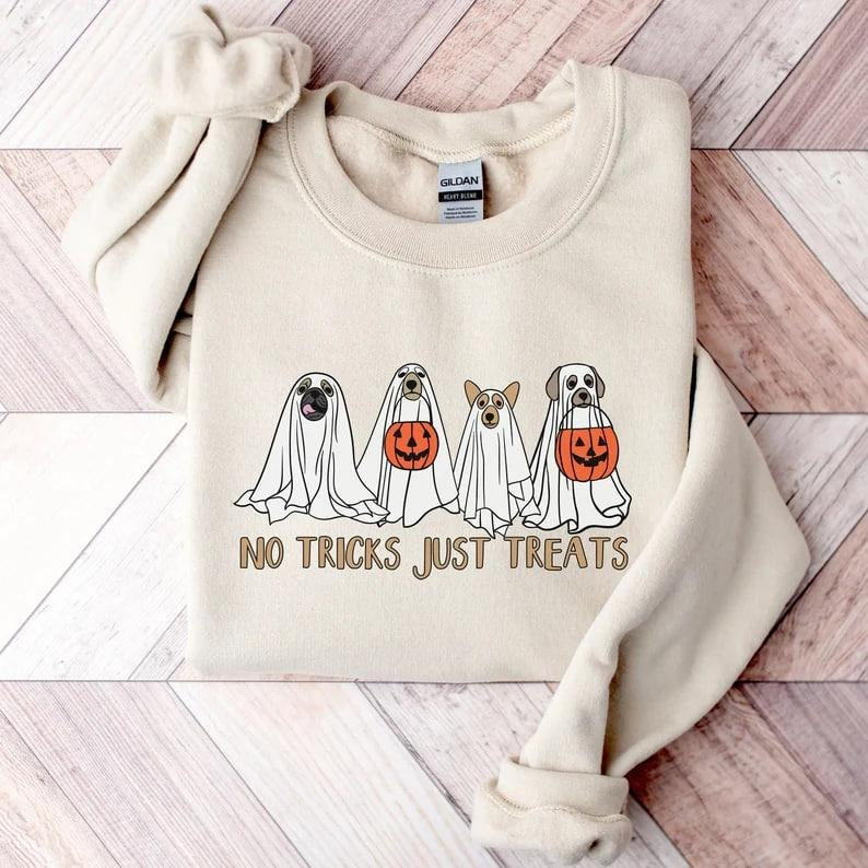 Halloween Dog Ghost Dog Halloween Shirt Dog Lover Spooky Season Dog Ghost Halloween Fall T-Shirts, Hoodie, Sweatshirt