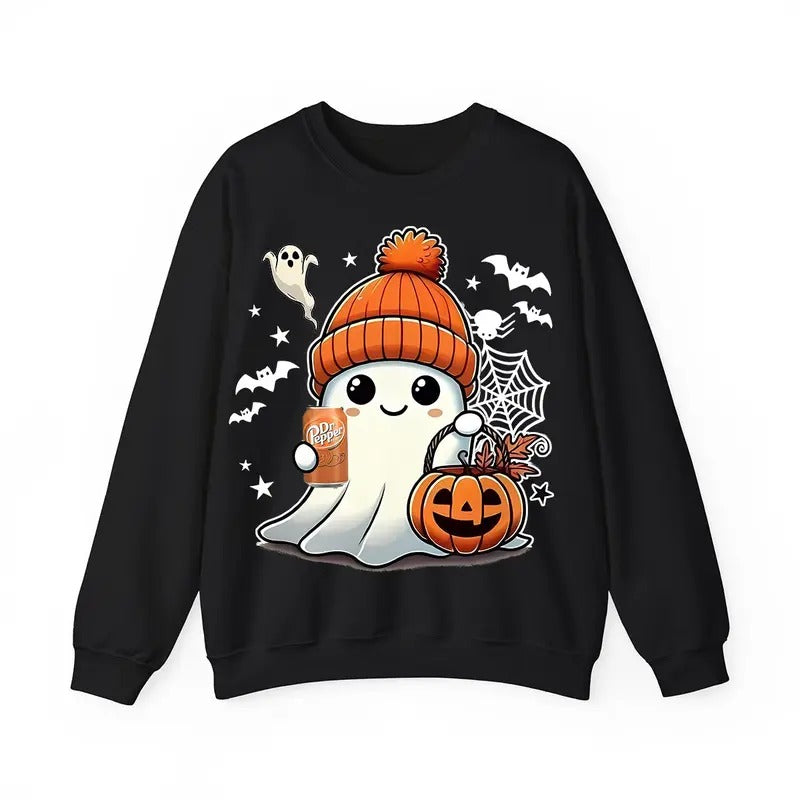Halloween Ghost Pepper Sweatshirts, Cute Ghost Sweatshirt, Pumpkin Pepper , Cute Fall Sweatshirt, Spooky Season , Gift...