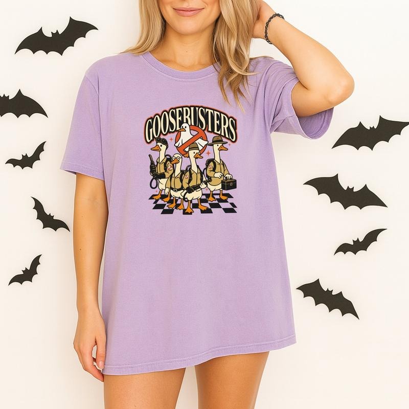 Halloween Goose Busters Squad, funny Halloween Shirts Group Tees Printed Comfort Colors T-Shirt Hoodie, Sweatshirt