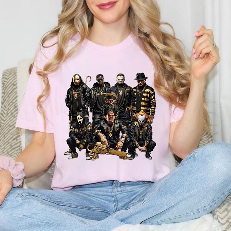 Halloween Horror Characters Shirt, Halloween Graphic Tee Shirt, Shirt Horror Halloween Hoodie, Sweatshirt | HypeDripTees.com