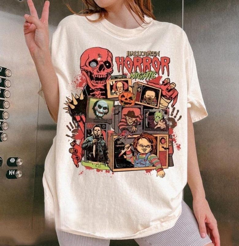 Halloween Horror Nights Graphics Shirt Vintage Halloween Horror Tshirt Hoodie, Sweatshirt | HypeDripTees.com