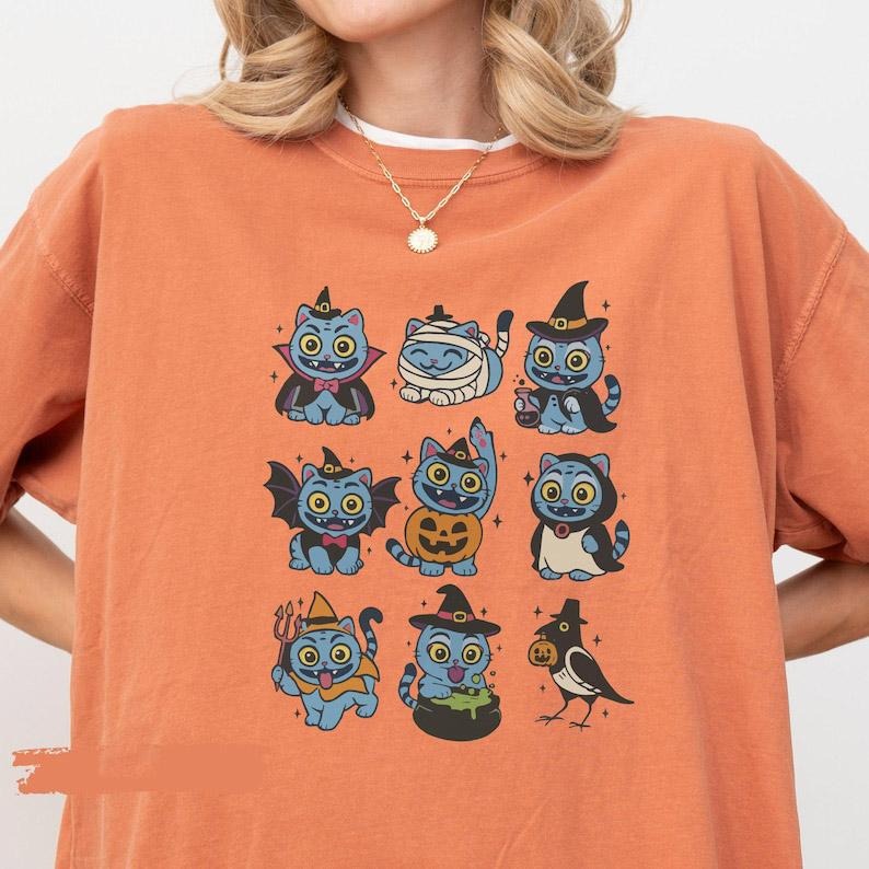Halloween Kpop Hunter Tiger  T-Shirt, Pumpkin Fall Vibes Kids Shirt, Huntrix Jinu T-Shirt, Saja Girls Tee For Fan, Kpop...