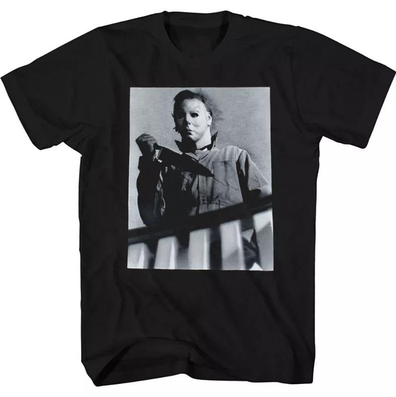 Halloween Michael Myers Knife Photo Ghostface Vintage 90s Scream Horror Movies Shirt Her Him T-Shirts, Hoodie, Sweatshirt