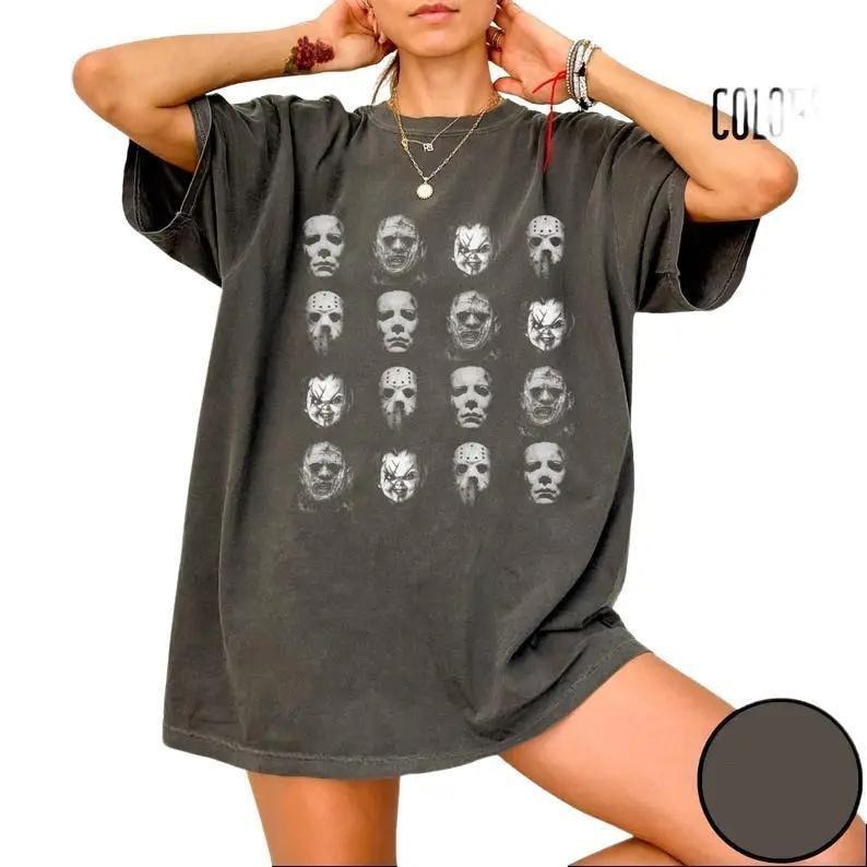 Halloween Movie Characters shirt, Retro Horror Shirt, Fall Halloween Gifts, Horror Movie Apparel, Horror Killers, Horror...
