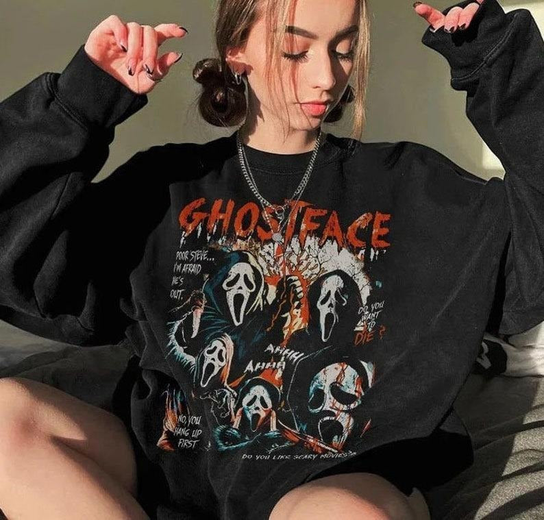 Halloween Shirts, Ghostface Shirts, Spooky Season Shirts, Halloween Party 2024 Shirts Hoodie, Sweatshirt | HypeDripTees.com