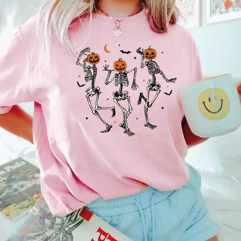 Halloween Sweatshirt  Let's Go Ghouls Shirt Let's Go Ghouls Shirt Halloween Shirt Dancing Skeleton Ghost Shirt Funny Meme...