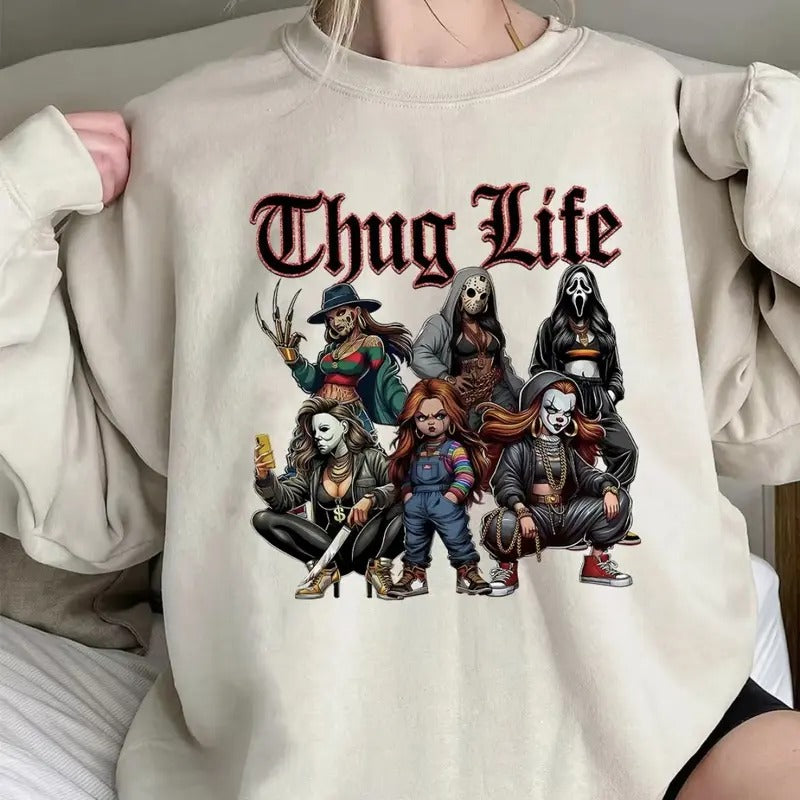 Halloween T-Shirt, Halloween Sweatshirt, Halloween Hoodie, Halloween Gift Sweaters Casual Womenswear Lady | HypeDripTees.com
