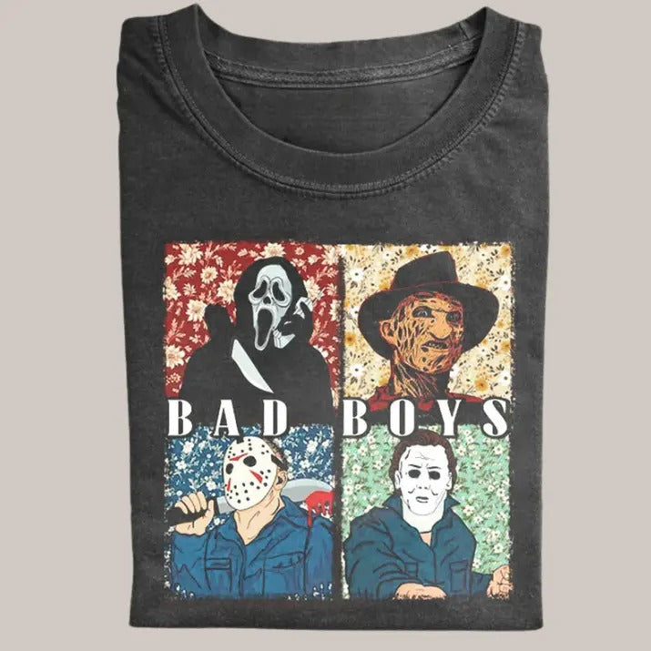 Halloween Vintage Tees, Bad Boy T-shirt, Horror Movie Shirt, Unisex Funny Halloween Shirt Menswear Womenswear Streetwear...